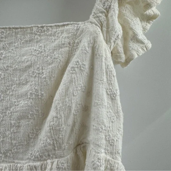 Arizona Jean Co. White Ruffle Mini Dress Size Medium - Picture 4 of 8